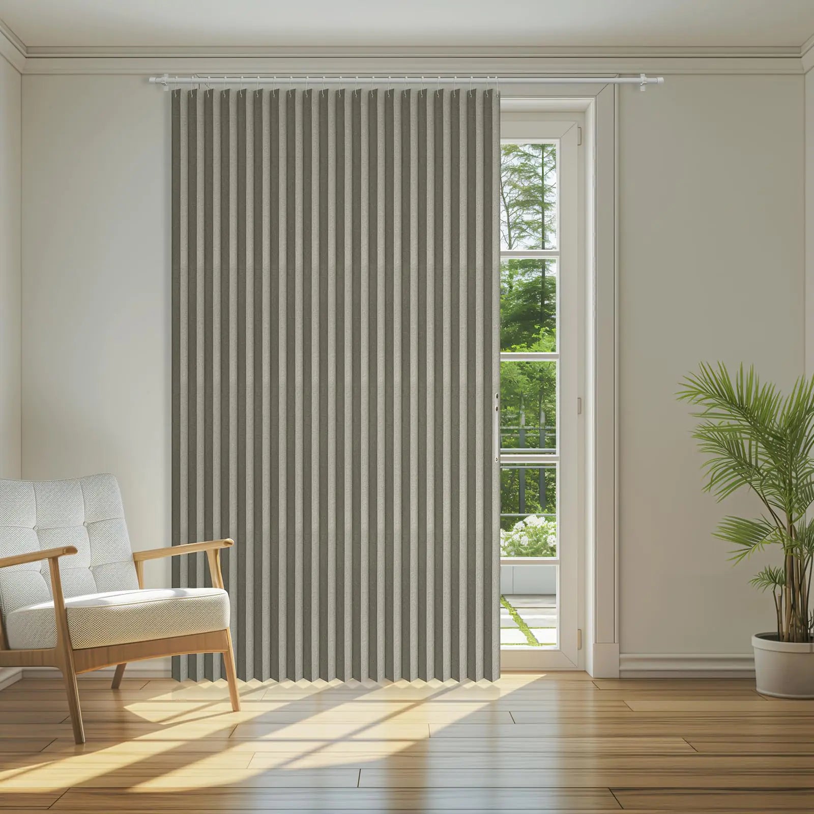 Jilron Blackout Curtain, (Grey 98" W x 78" L)