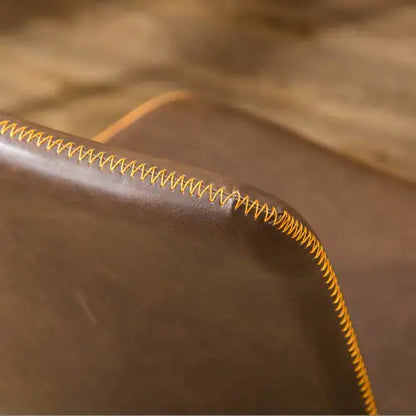 Cesena Antique Brown Faux Leather Swivel Chair