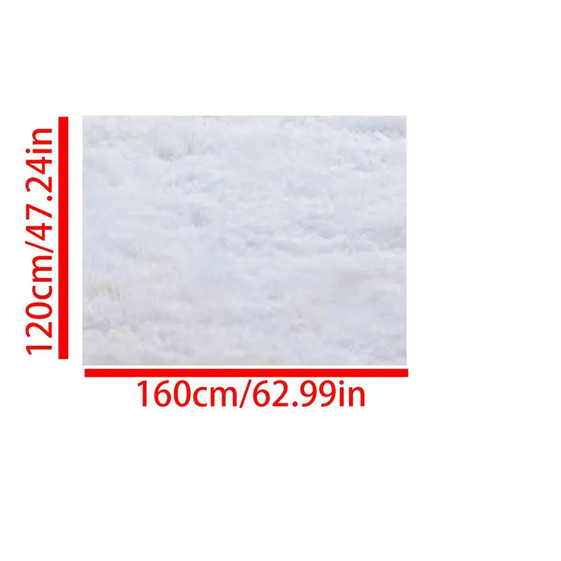 Soft Square Plush Rug and Decorative Throw Blanket 47x63in