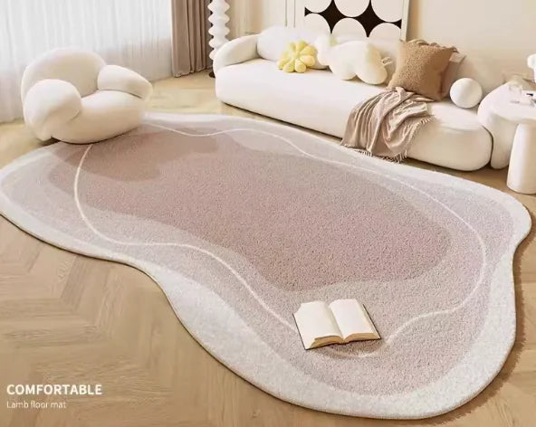 Luxurious Irregular Shaped Modern Area Rug (One Piece)