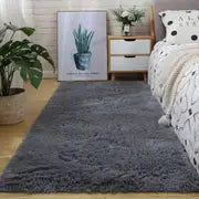Soft Square Plush Rug and Decorative Throw Blanket 47x63in