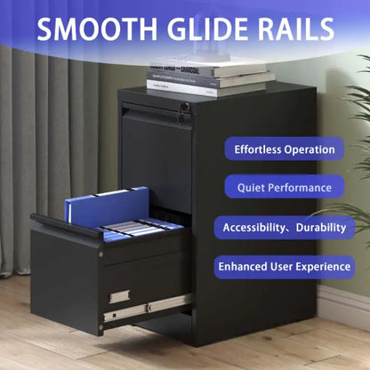 2 Drawer Metal Vertical File Cabinet With Lock