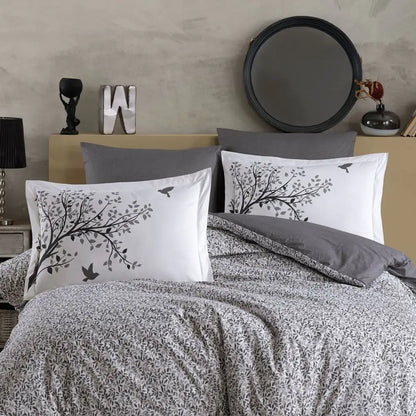 Arianna Gray Elegance - Poplin Double Bed Set