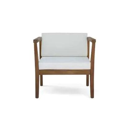 Outdoor 4-Seater Acacia Wood Chat Set With Coffee Table