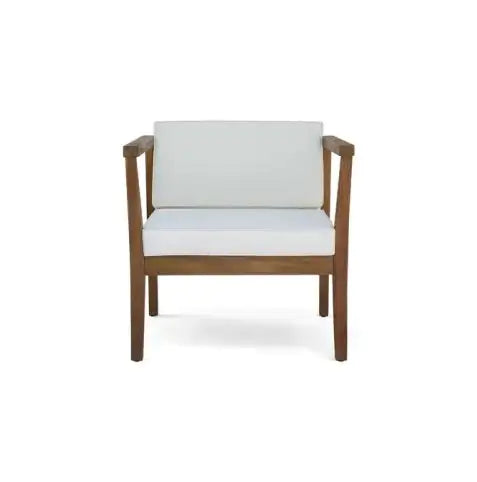 Outdoor 4-Seater Acacia Wood Chat Set With Coffee Table