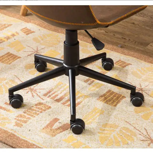 Cesena Antique Brown Faux Leather Swivel Chair